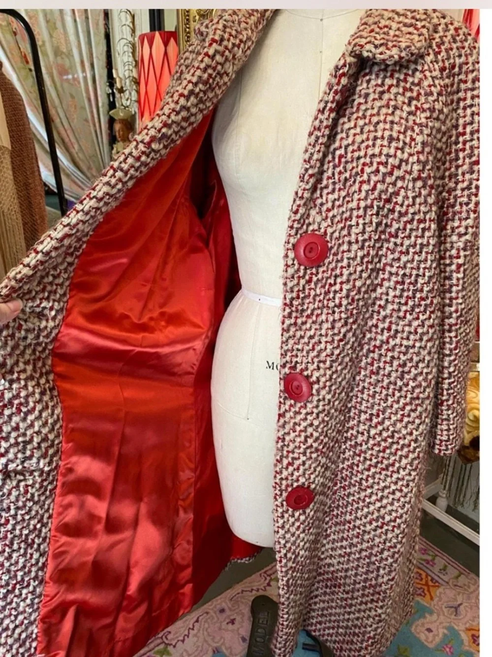 Vintage 1950s coat Size Medium - Picture 3 of 4